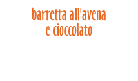 Barretta all'avena e cioccolato